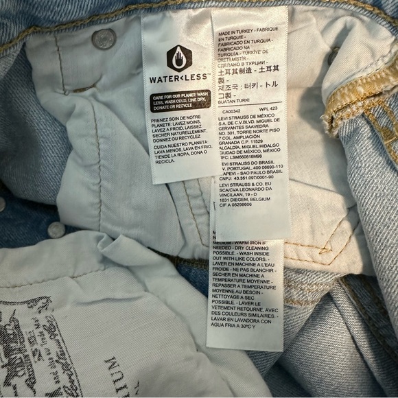 Levi’s 501 Original High Rise Straight Leg Jeans in Yacht Time Size 32 - Picture 8 of 11